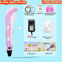 Load image into Gallery viewer, 3D Pen for Children 3D Drawing Printing Pen with LCD Screen Compatible PLA Filament Toys for Kids Christmas Birthday Gift