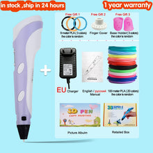 Load image into Gallery viewer, 3D Pen for Children 3D Drawing Printing Pen with LCD Screen Compatible PLA Filament Toys for Kids Christmas Birthday Gift