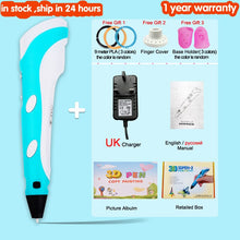 Load image into Gallery viewer, 3D Pen for Children 3D Drawing Printing Pen with LCD Screen Compatible PLA Filament Toys for Kids Christmas Birthday Gift
