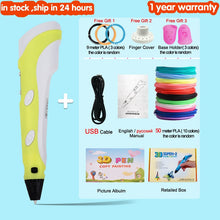 Load image into Gallery viewer, 3D Pen for Children 3D Drawing Printing Pen with LCD Screen Compatible PLA Filament Toys for Kids Christmas Birthday Gift