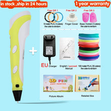 Load image into Gallery viewer, 3D Pen for Children 3D Drawing Printing Pen with LCD Screen Compatible PLA Filament Toys for Kids Christmas Birthday Gift