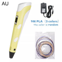 Load image into Gallery viewer, 3D Printing Pen DIY Drawing Pen With LCD Display 3D Pen With 20 Colors 100 Meter PLA Filament Christmas Birthday Gift for Child