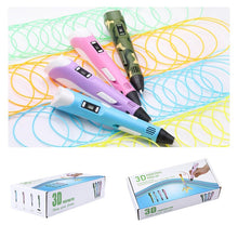 Load image into Gallery viewer, 3D Printing Pen DIY Drawing Pen With LCD Display 3D Pen With 20 Colors 100 Meter PLA Filament Christmas Birthday Gift for Child