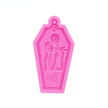 Load image into Gallery viewer, Couple Skeleton Man Keychain Mould-Halloween nightmare christmas for Resin foodsafe Mold-Polymer Clay Necklace Silica gel mould