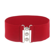 Load image into Gallery viewer, Fashion Casual Ladies Stretch Dress Cummerbands Waist Band Metal Buckle Waistband Wide Elastic Belt