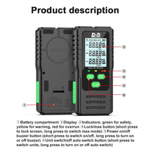 Load image into Gallery viewer, 3in1 Electric Field Magnetic Field RF Radiation Detector Electromagnetic Radiation Tester EMF Meter Radio Frequency Detect Meter