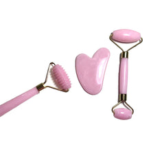 Load image into Gallery viewer, 3pcs Set Resin Roller Massager for Face Body Gua Sha NotJade Stone Face Care Roller Facial Massager Beauty Health Skin Care Tool