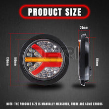 Load image into Gallery viewer, 4 inch 12V 24V Round LED Taillights Truck Rear Lights For Trailers 4x4 Van Pickup Tail Lamp Dynamic Turn Signal Stop Light