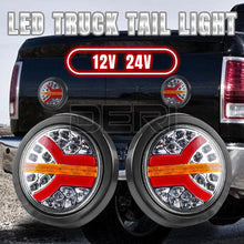 Load image into Gallery viewer, 4 inch 12V 24V Round LED Taillights Truck Rear Lights For Trailers 4x4 Van Pickup Tail Lamp Dynamic Turn Signal Stop Light