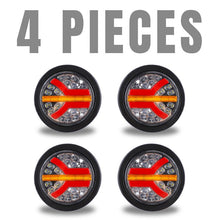 Load image into Gallery viewer, 4 inch 12V 24V Round LED Taillights Truck Rear Lights For Trailers 4x4 Van Pickup Tail Lamp Dynamic Turn Signal Stop Light