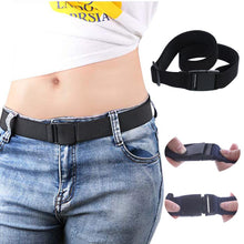 Load image into Gallery viewer, Fashion Unisex Belt Invisible Belt No Show Buckle Elastic Adjustable Waistband Canvas Waistbelt