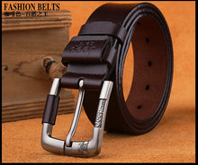 Load image into Gallery viewer, Men's Leather Belt Genuine Leather Creative Style Belt Belt Pin Buckle Belt