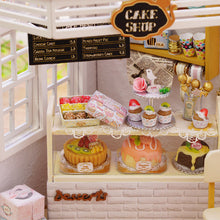 Load image into Gallery viewer, Dollhouse Miniature with Furniture, Cake Diary DIY Wooden Dollhouse Kit plus Dust Proof and Music Movement,