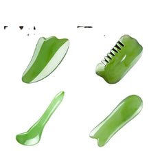 Load image into Gallery viewer, Beauty Bar Facial Eye Meridian Scrapping Plate Point Massage Beeswax Resin Pull Tendons Set