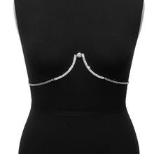 Load image into Gallery viewer, Ornament Sexy Bikini Micro-Inlaid Full Diamond U-Shaped Chest Necklace Beach Vacation Style Angel Body Chains Female