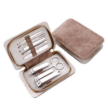 Load image into Gallery viewer, Suit 9 Pcs Zipper Manicure Manicure Set Full Set High-End Nail Scissor Set