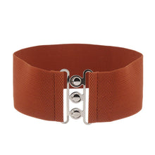 Load image into Gallery viewer, Fashion Casual Ladies Stretch Dress Cummerbands Waist Band Metal Buckle Waistband Wide Elastic Belt