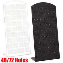 Load image into Gallery viewer, 48/72 Holes Portable Earrings Ear Studs Holder Jewelry Display Holders Plastic Earring Showcase Storage Rack Organizer Stand Box