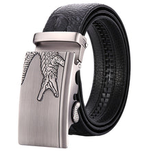 Load image into Gallery viewer, Men's Genuine Leather Belt Crocodile Pattern Belt Man's Belt Belt Whole Automatic Buckle Pant Belt