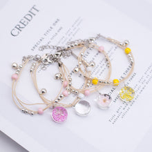 Load image into Gallery viewer, Glass Dried Flower Plant Bracelet Korean Simple Personalized Hipster Cherry Blossom Student Gift Ceramic Ornament