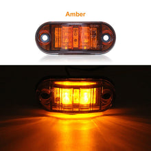 Load image into Gallery viewer, 4PCS yellow LED 2.5INCH 2 Diode Light Oval Clearance Trailer Truck LED Side Marker Lamp 12V 24V Waterproof