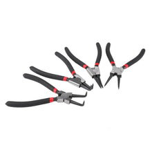 Load image into Gallery viewer, 4Pcs Circlip Plier Set 7'' Long Nose Plier Staight Bent Plier Inner Outer Staight Bent Plier Retaining Snap Ring Remover Tool