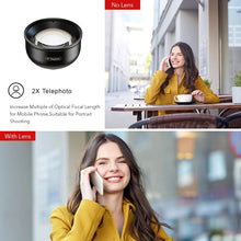 Load image into Gallery viewer, APEXEL HD 5 in 1 Camera Phone Lens 4K Wide Macro Lens Portrait Super Fisheye Lens CPL Filter for iPhone Samsung all cellphone