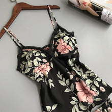 Load image into Gallery viewer, Printing Spaghetti Strap Women Pajama Set V-neck Sexy With Pad Female Summer Pajamas