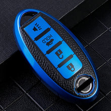 Load image into Gallery viewer, 4buttons Car Key Case Cover for Nissan Leaf Micra Qashqai J11 J10 X Trail T32 Versa Note Patrol Key Fob Cover Accessories
