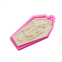 Load image into Gallery viewer, Couple Skeleton Man Keychain Mould-Halloween nightmare christmas for Resin foodsafe Mold-Polymer Clay Necklace Silica gel mould