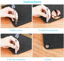 Load image into Gallery viewer, 4mm-20mm 100PCS Silver Eyelet and Eyelet Punch Die Tool Set Metal Button for DIY Leather Craft Clothing Shoes Belt Bag Grommet