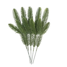 Load image into Gallery viewer, 5/10PCS Artificial Pine Branches Christmas Tree Ornament Desktop Living Room Home DIY Wreath Gift Box Decorations New Year Gifts