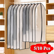 Load image into Gallery viewer, 5/10Pcs Dustproof Cloth Cover Bags Clothes Hanging Garment Dress Suit Coat Dust Cover Home Storage Bag Pouch Case Organizer