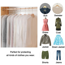 Load image into Gallery viewer, 5/10Pcs Dustproof Cloth Cover Bags Clothes Hanging Garment Dress Suit Coat Dust Cover Home Storage Bag Pouch Case Organizer