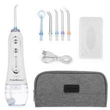 Load image into Gallery viewer, 5 Modes Oral Irrigator 300ml Portable Water Dental Flosser Dental Teeth Cleaner USB Rechargeable Irrigator with Travel Bag 0ral irrigator