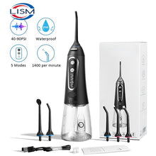 Load image into Gallery viewer, Oral Irrigator USB Rechargeable Water Floss Portable Dental Water Flosser Jet 300ml Irrigator Dental Teeth Cleaner+6 Jet 0ral irrigator