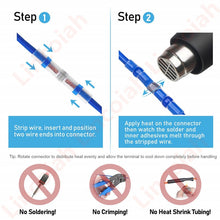 Load image into Gallery viewer, 50/10 PCS Solder Seal Wire Connectors - Heat Shrink Solder Butt Connectors - Solder Terminals Kit - Automotive Marine Insulated