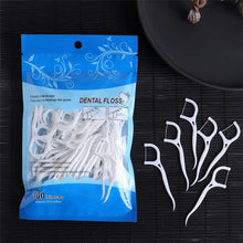 Load image into Gallery viewer, 50/100 Pcs/Lot Disposable Dental Flosser Interdental Brush Teeth Stick Toothpicks Floss Pick Oral Gum Teeth Cleaning Care 0ral irrigator