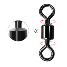 Load image into Gallery viewer, Fishhook Fishing Barrel Bearing Rolling Swivel Solid Ring LB Lures Connector 14 Size Fishing Tackle Accessories Fish Tool 50-100pcs/box