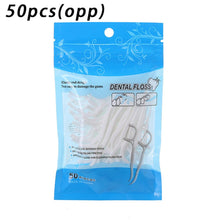 Load image into Gallery viewer, 50/100PCS Portable Disposable Dental Floss Toothpicks Teeth Cleaning Brush Interdental Oral Hygiene Care Tools 0ral irrigator