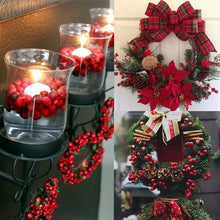 Load image into Gallery viewer, 100-300Pcs Pearl Stamens Artificial Flower Small Berries Cherry For Wedding Party Gift Box Christmas DIY Wreath Home Decorations