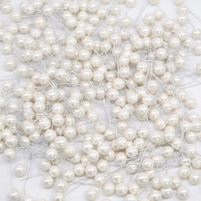 Load image into Gallery viewer, 100-300Pcs Pearl Stamens Artificial Flower Small Berries Cherry For Wedding Party Gift Box Christmas DIY Wreath Home Decorations