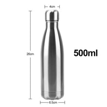 Load image into Gallery viewer, 500ml For Sport Bottles Double-Wall Insulated Vacuum Flask BPA Free Thermos Stainless Steel Water Bottle Cola Water Beer Thermos