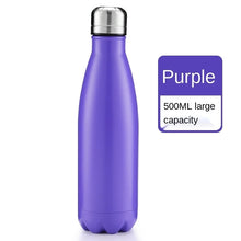 Load image into Gallery viewer, 500ml For Sport Bottles Double-Wall Insulated Vacuum Flask BPA Free Thermos Stainless Steel Water Bottle Cola Water Beer Thermos