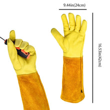 Load image into Gallery viewer, 50LF Rose Pruning Gloves for Men and Women Long Thorn Proof Gardening Gloves Breathable Leather Gauntlet Best Garden Gift