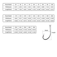 Load image into Gallery viewer, Fishhook 50pcs 10pcs Coating High Carbon Stainless Steel Barbed Carp Fishing Hooks Pack with Retail Original Box Fishing Hook Tackle