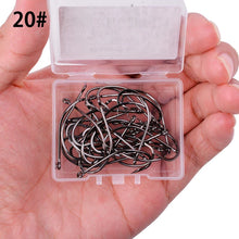 Load image into Gallery viewer, Fishhook 50pcs 10pcs Coating High Carbon Stainless Steel Barbed Carp Fishing Hooks Pack with Retail Original Box Fishing Hook Tackle
