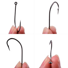 Load image into Gallery viewer, Fishhook 50pcs 10pcs Coating High Carbon Stainless Steel Barbed Carp Fishing Hooks Pack with Retail Original Box Fishing Hook Tackle