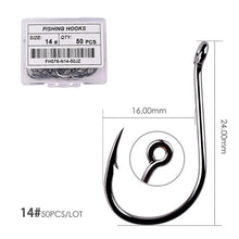 Load image into Gallery viewer, Fishhook 50pcs / 20pcs / Box Circle Carp Eyed Fishing Hook Size 2-22# Ring eye Japan Fishhooks Fishing Hooks Single Jig Fish Hook Tackle