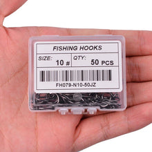 Load image into Gallery viewer, Fishhook 50pcs / 20pcs / Box Circle Carp Eyed Fishing Hook Size 2-22# Ring eye Japan Fishhooks Fishing Hooks Single Jig Fish Hook Tackle